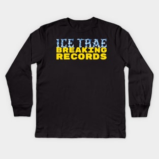 Trae Young Ice Trae Breaking Records Kids Long Sleeve T-Shirt